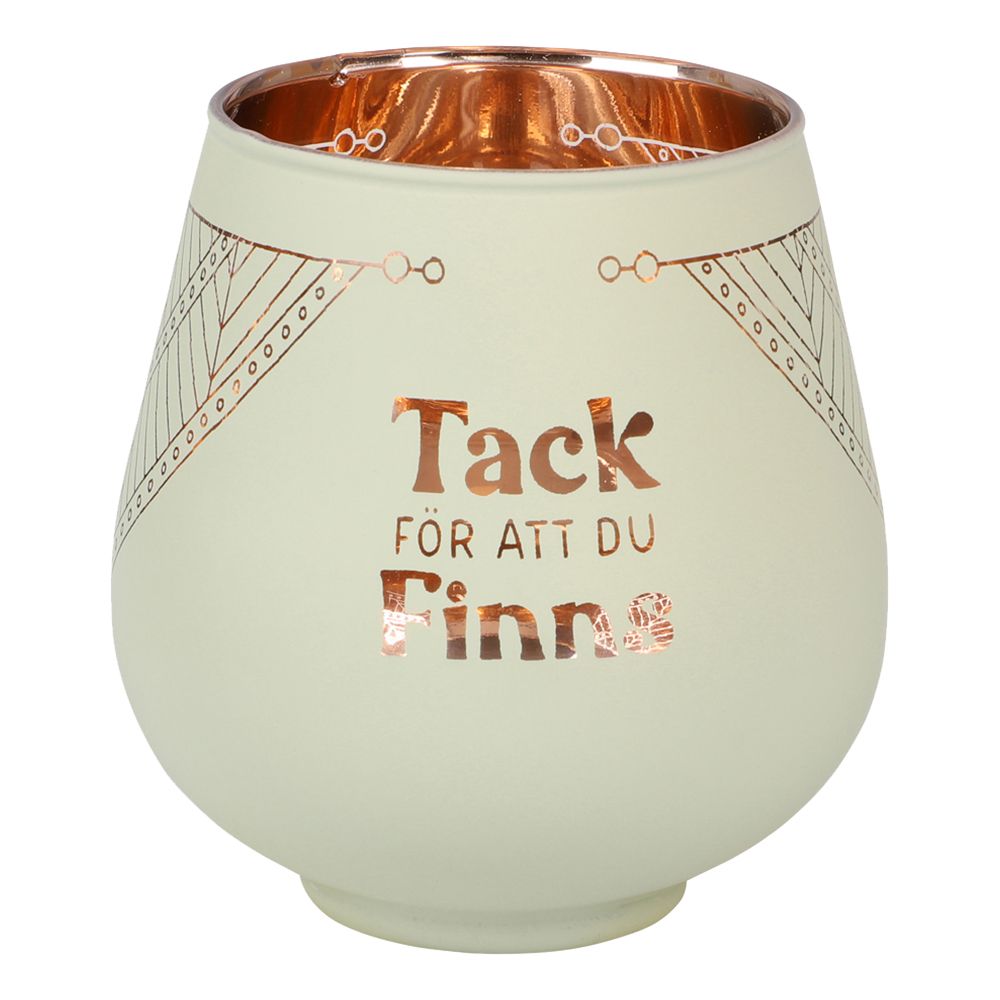 Ljuslykta Spegelglas med Text