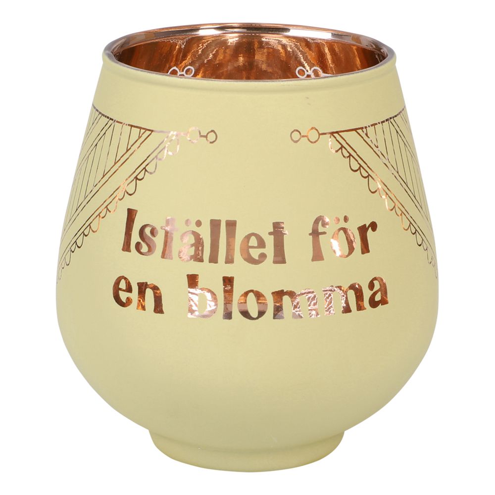 Ljuslykta Spegelglas med Text