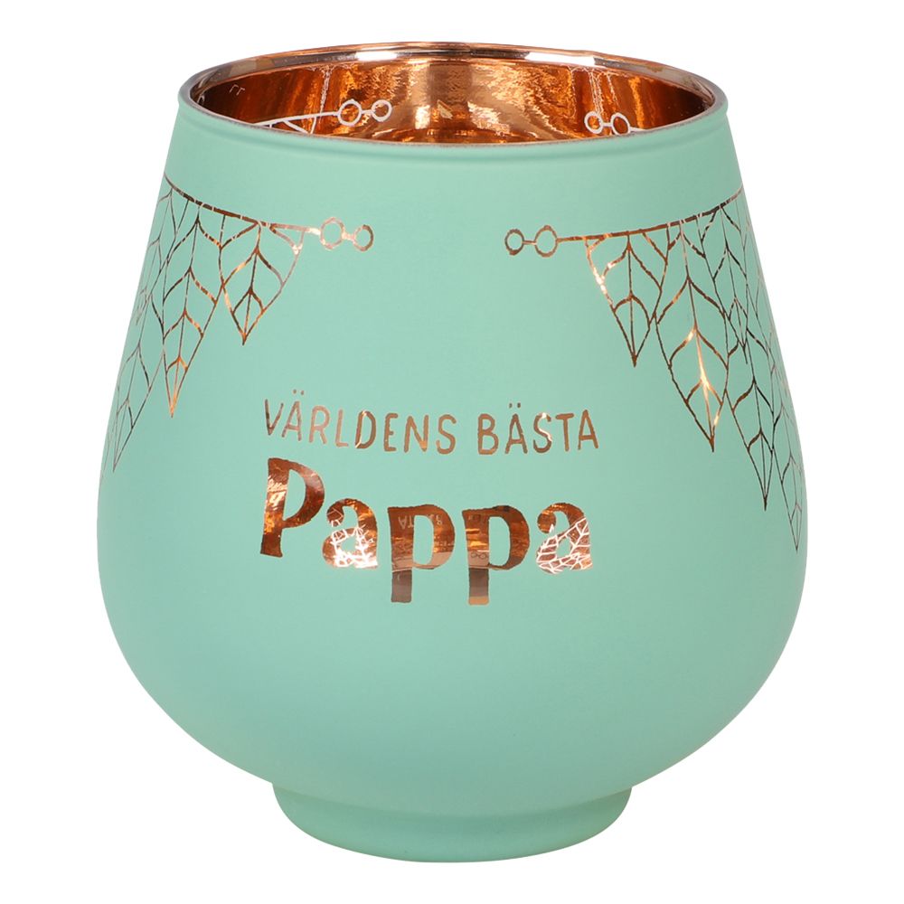 Ljuslykta Spegelglas med Text