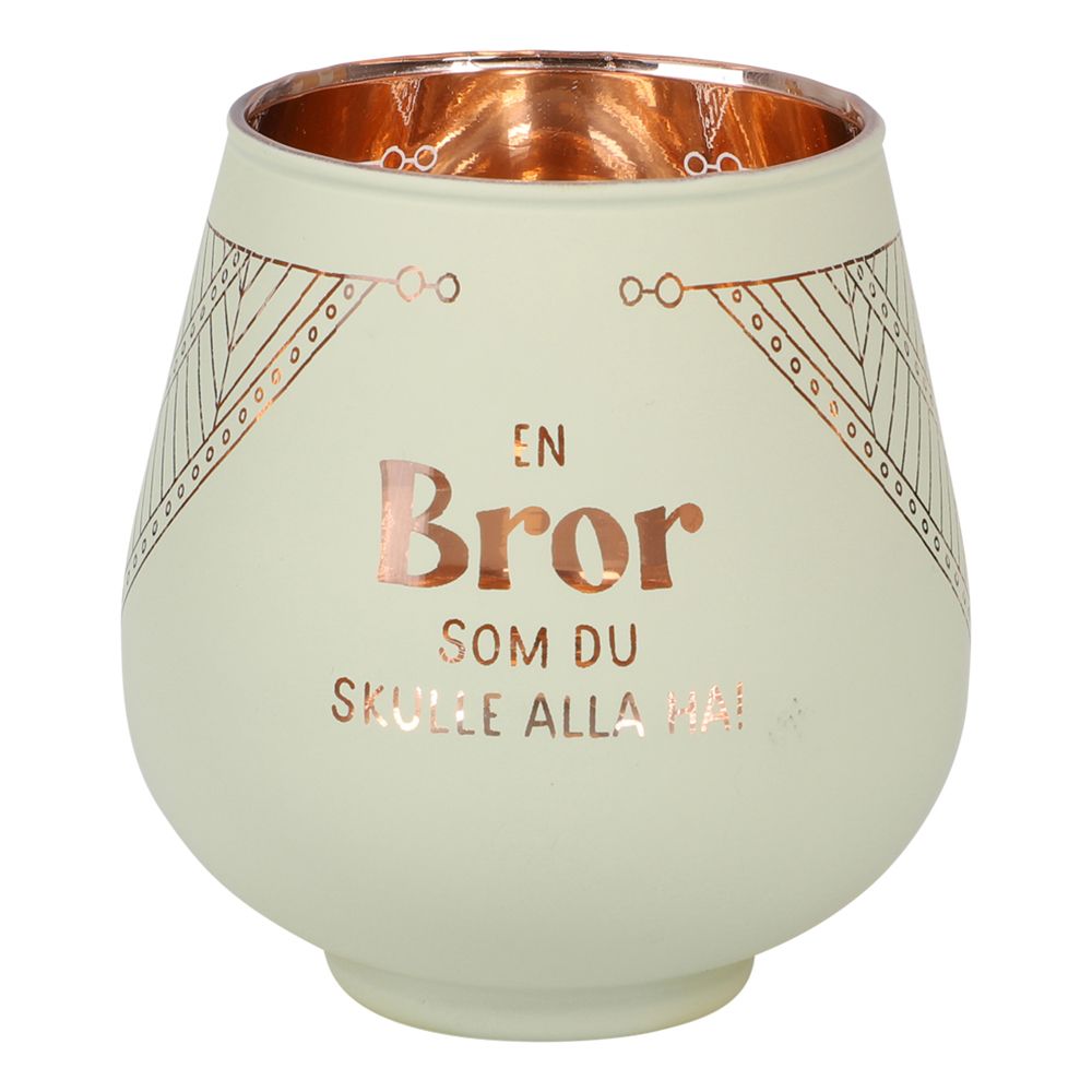 Ljuslykta Spegelglas med Text