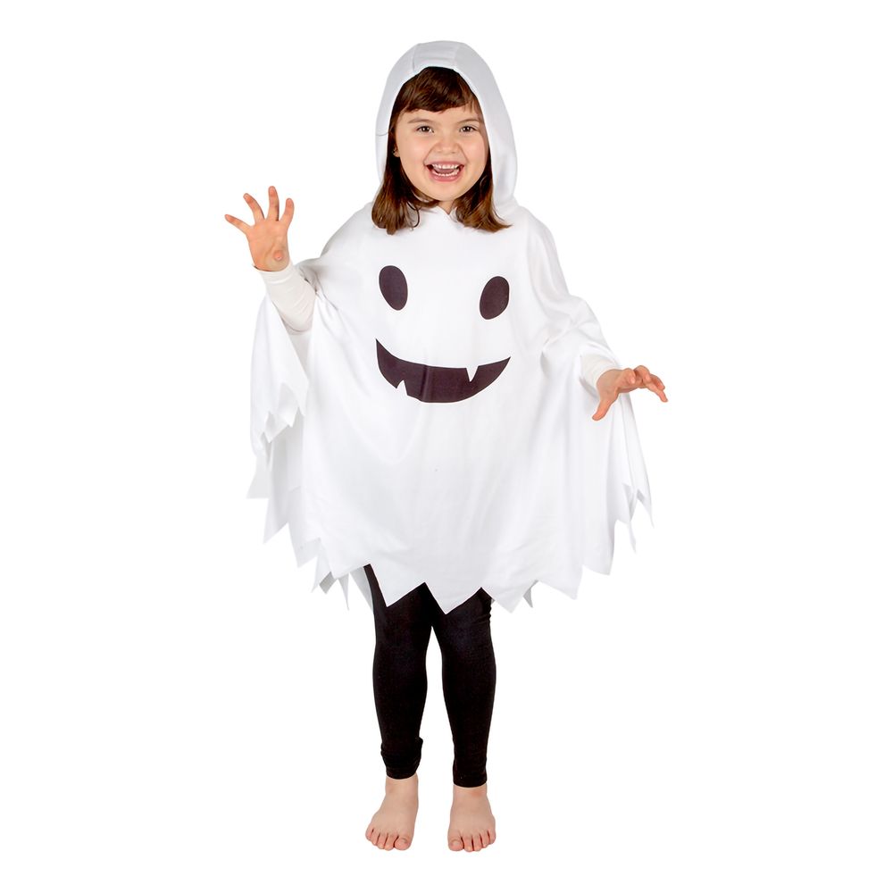 Spöke Poncho Barn Maskeraddräkt