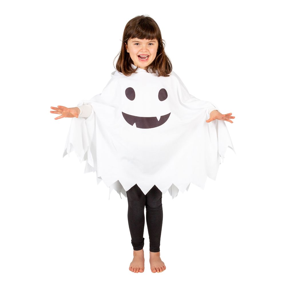 Spöke Poncho Barn Maskeraddräkt