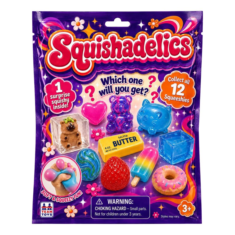 Squishadelics S1 Mystery Squishy -yllätyslelut