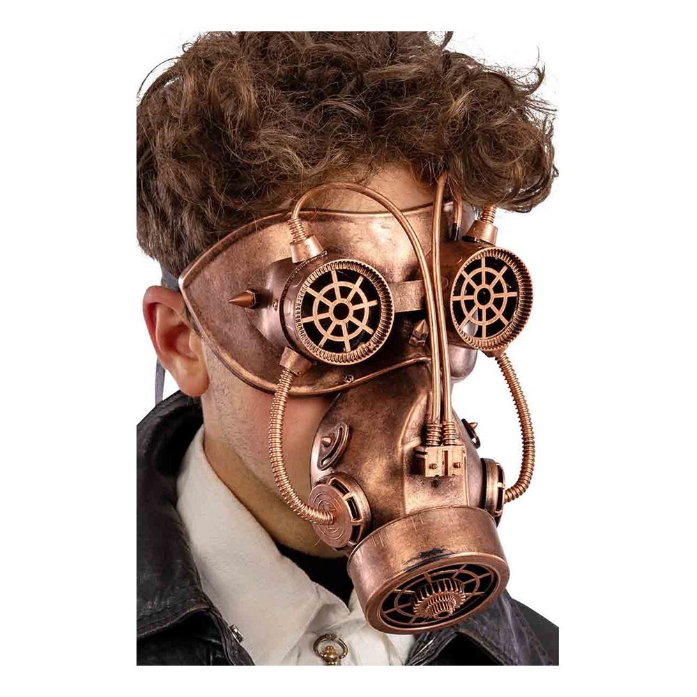 Steampunk Gassmaske Kobber