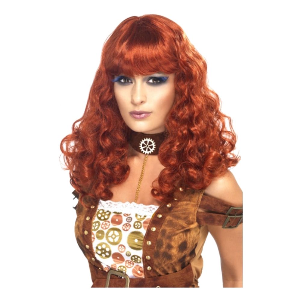 Steampunk Rødbrun Paryk