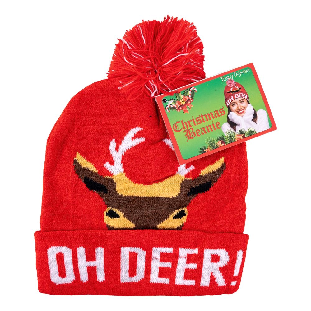 Neulottu Jouluhattu Oh Deer