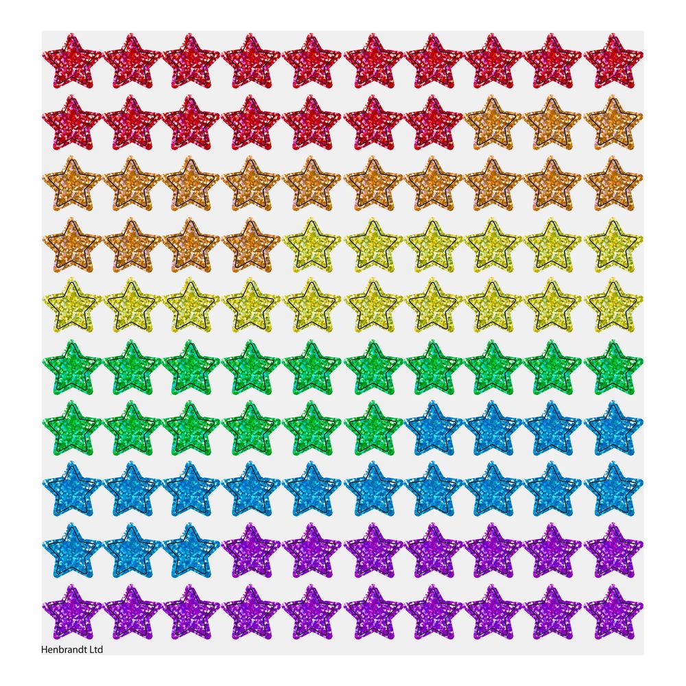 Stickers Tähdet Holografiset Värisekoitus