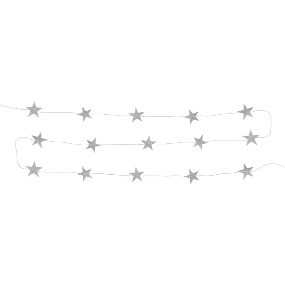 Stjärngirlang Silver/Glitter