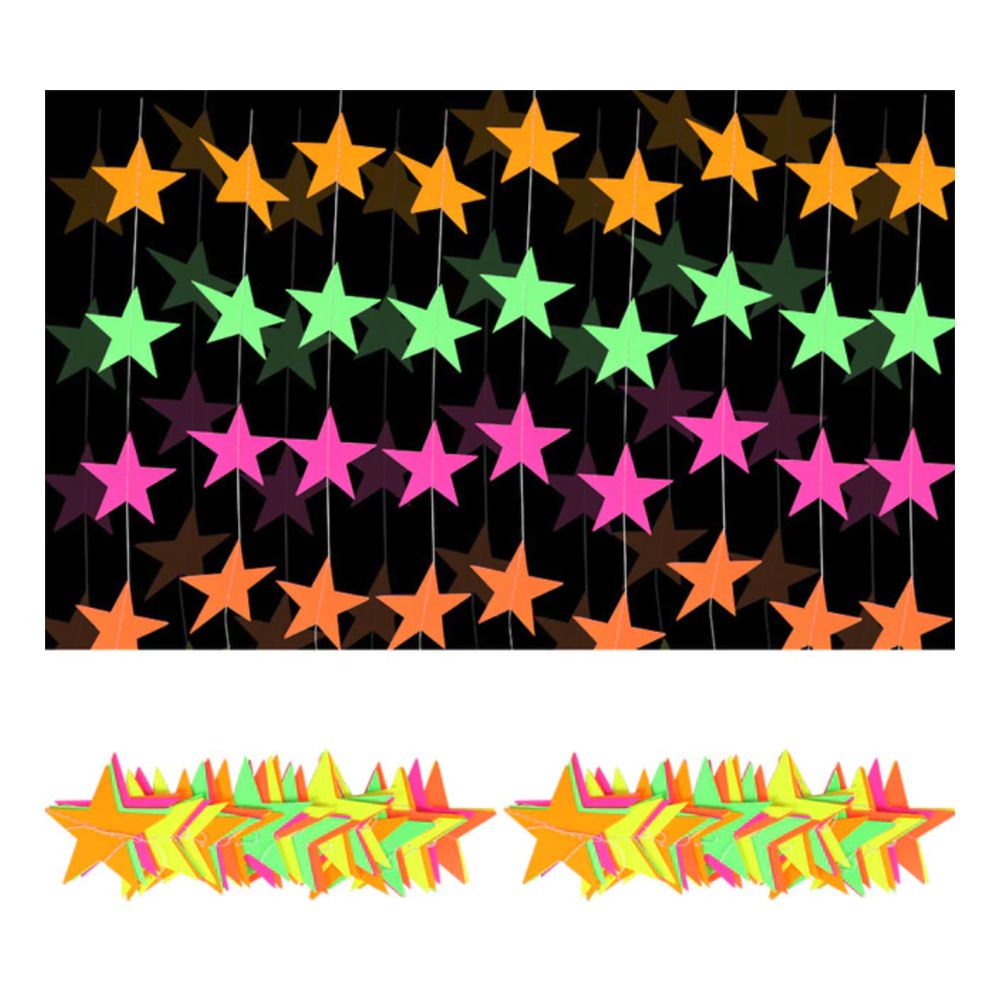 Stjerner UV Neon Girlander