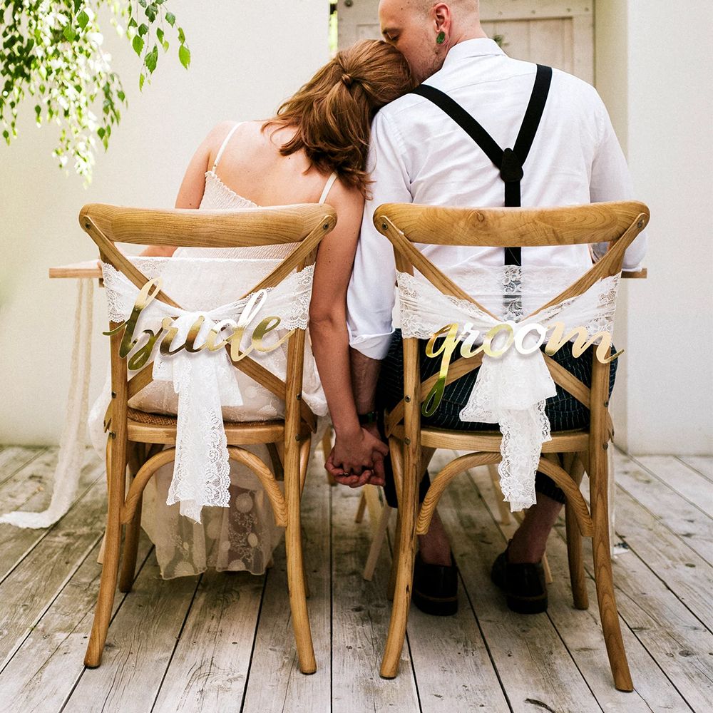 Stoldekorasjon Bride & Groom