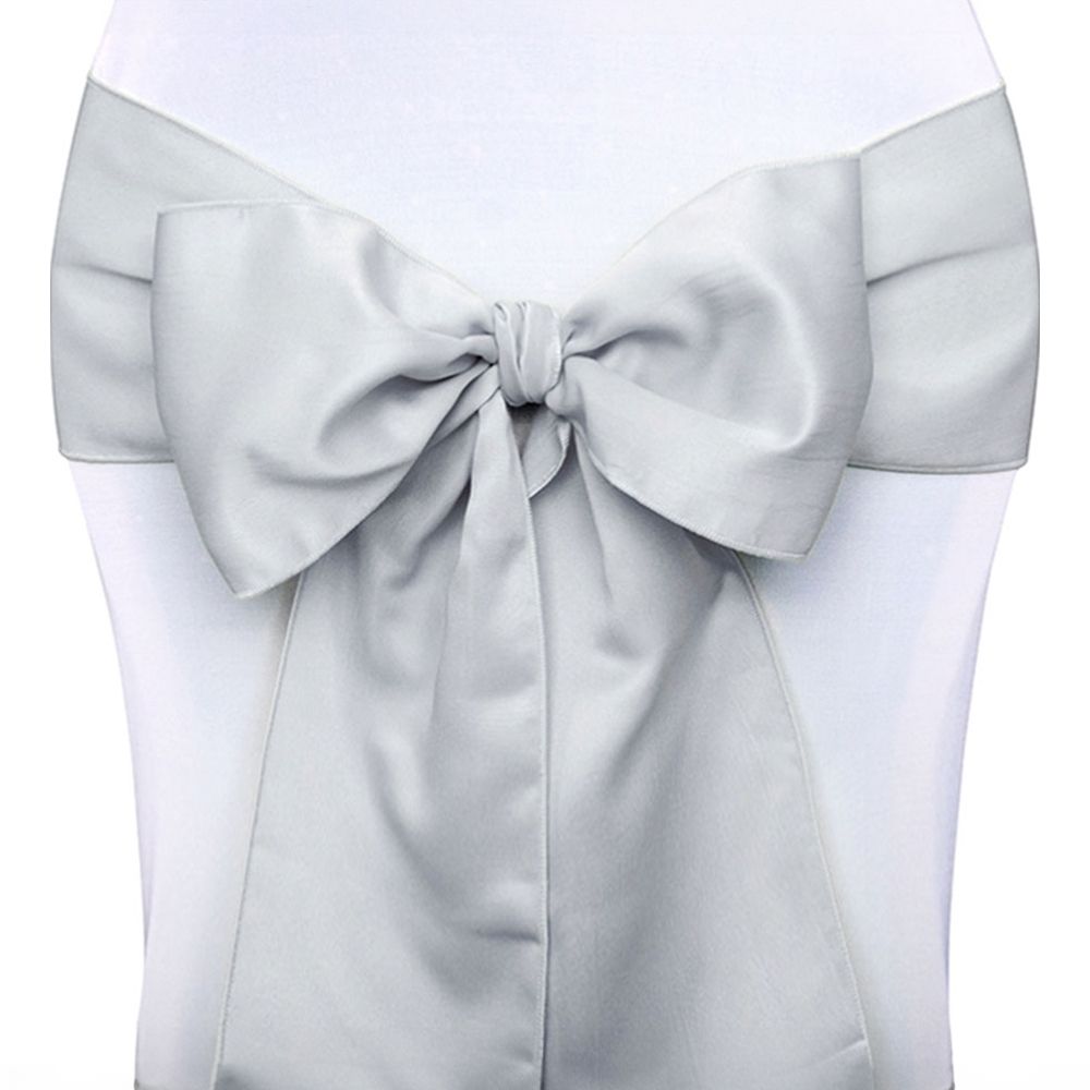 Stolsrosetter i Satin Silver