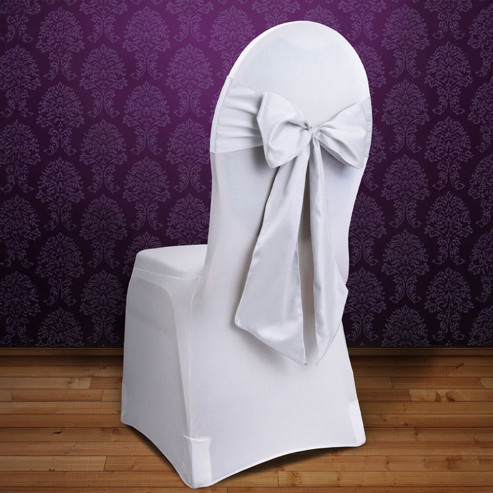 Stolsrosetter i Satin Vita