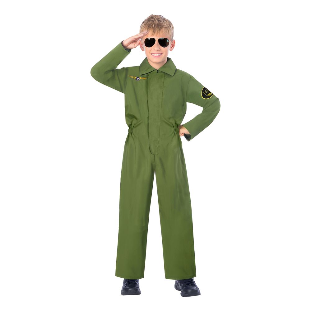 Jagerpilot Jumpsuit Børnekostume