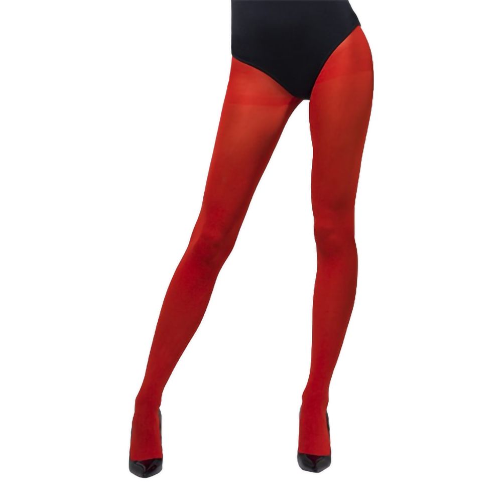 Tights Ugjennomsiktig Rød
