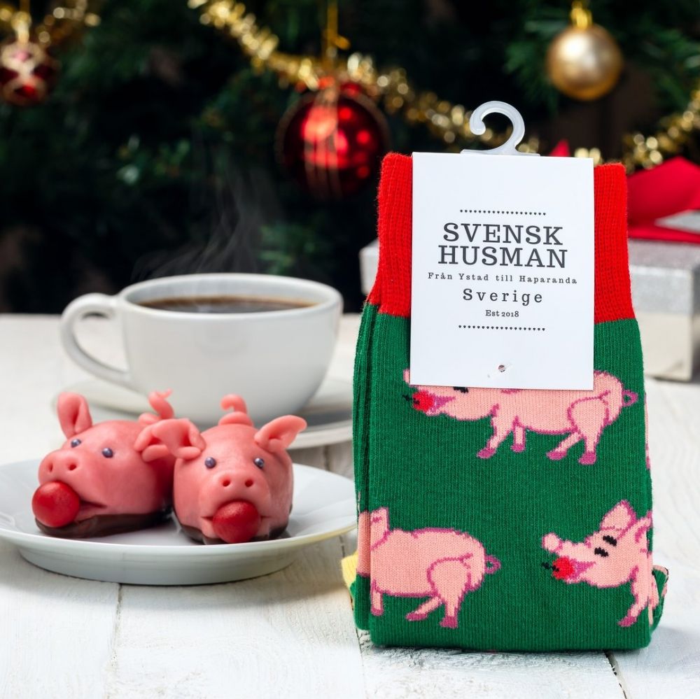 Strømper Julegris