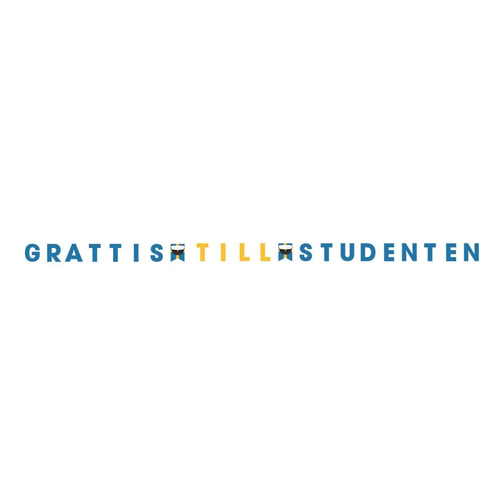 Studentdekoration Paket Guld/Blå/Gul