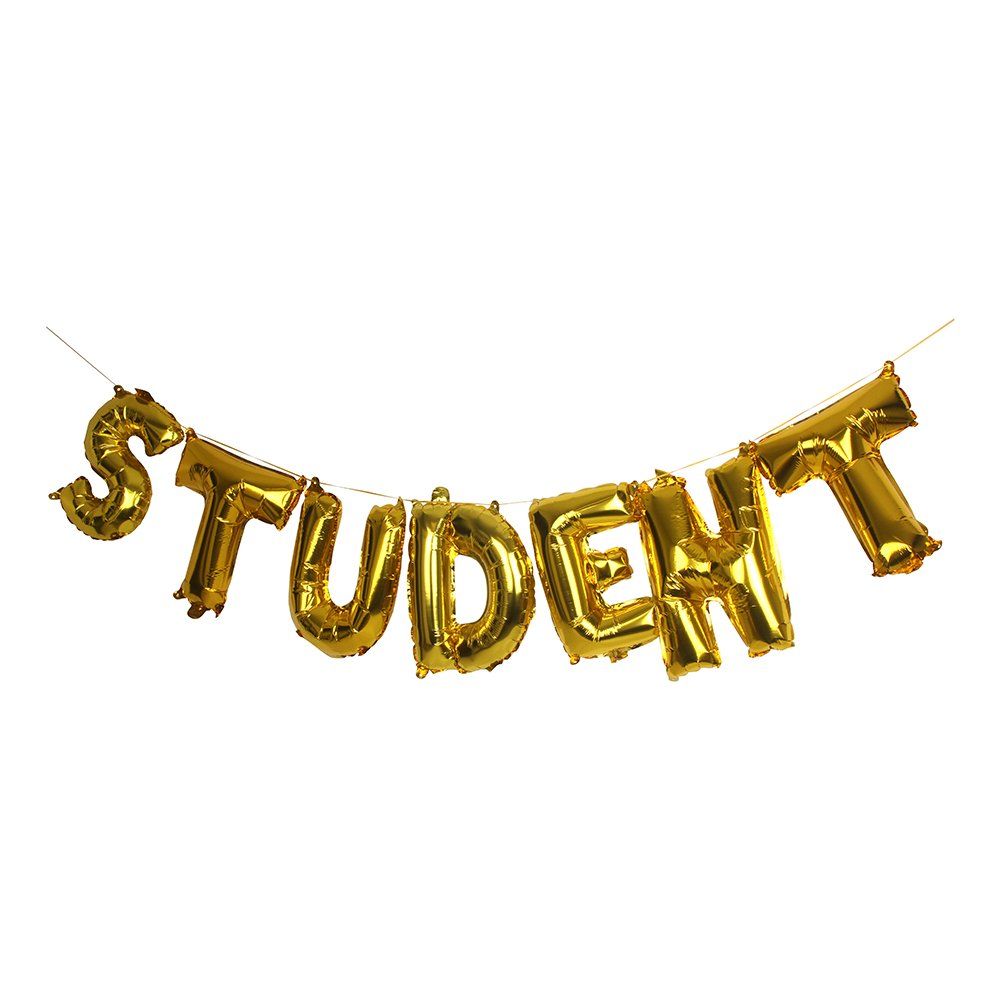 Studentdekoration Paket Guld/Blå/Gul