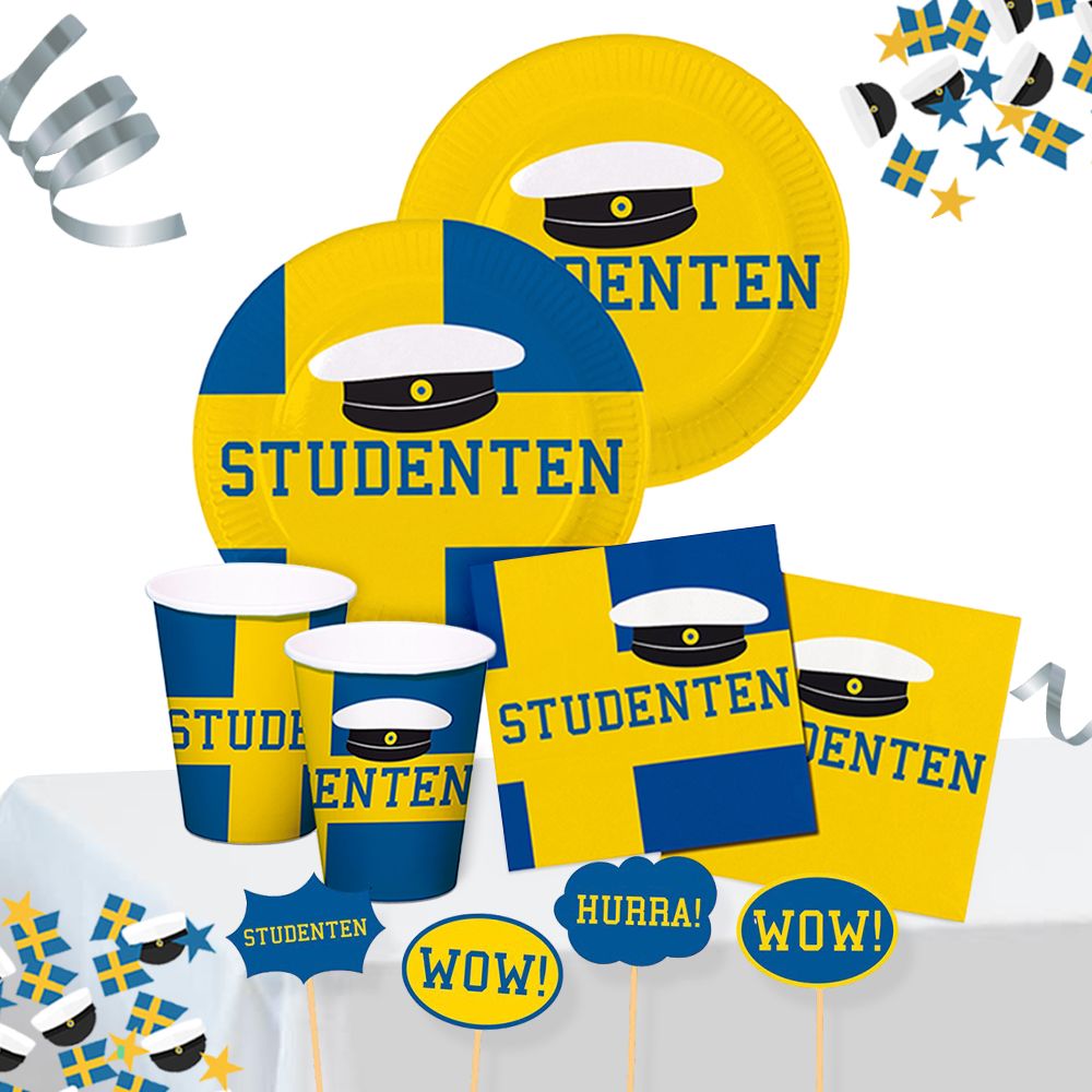 Studentdukning Paket Klassisk Silver