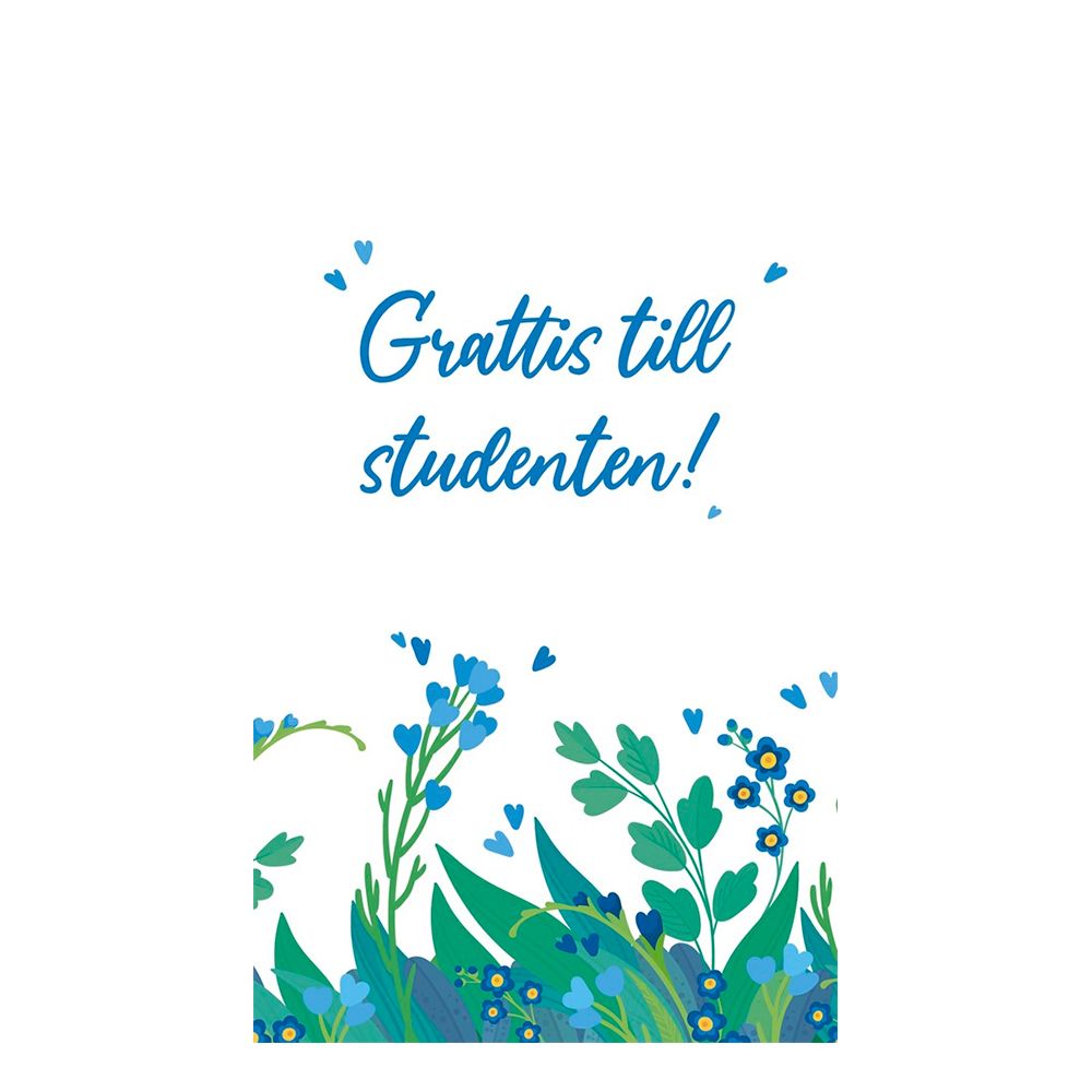 Studentkort Grattis Till Studenten Blommor