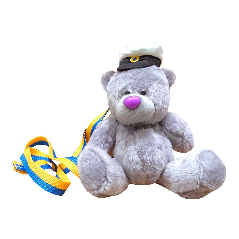 Studentbamse Grå med Bånd