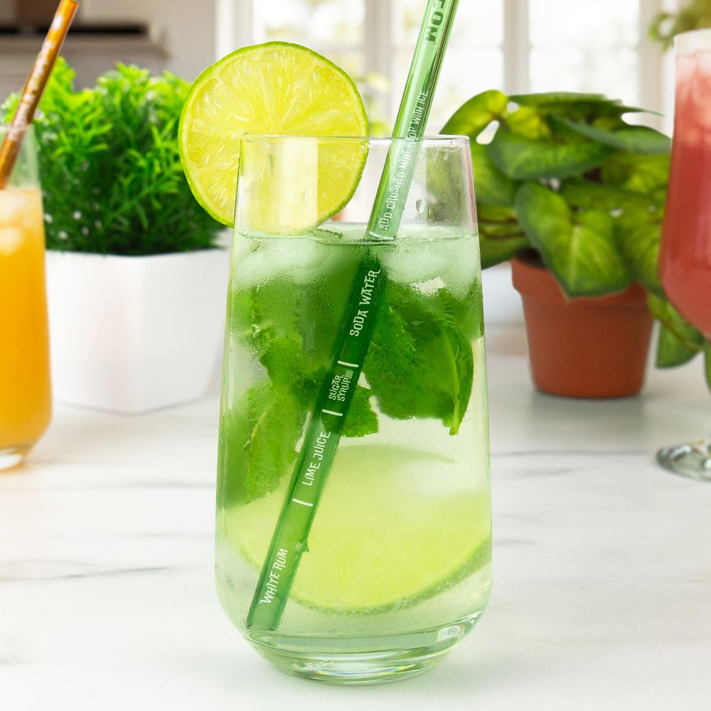 Sugrör i Glas med Drinkrecept