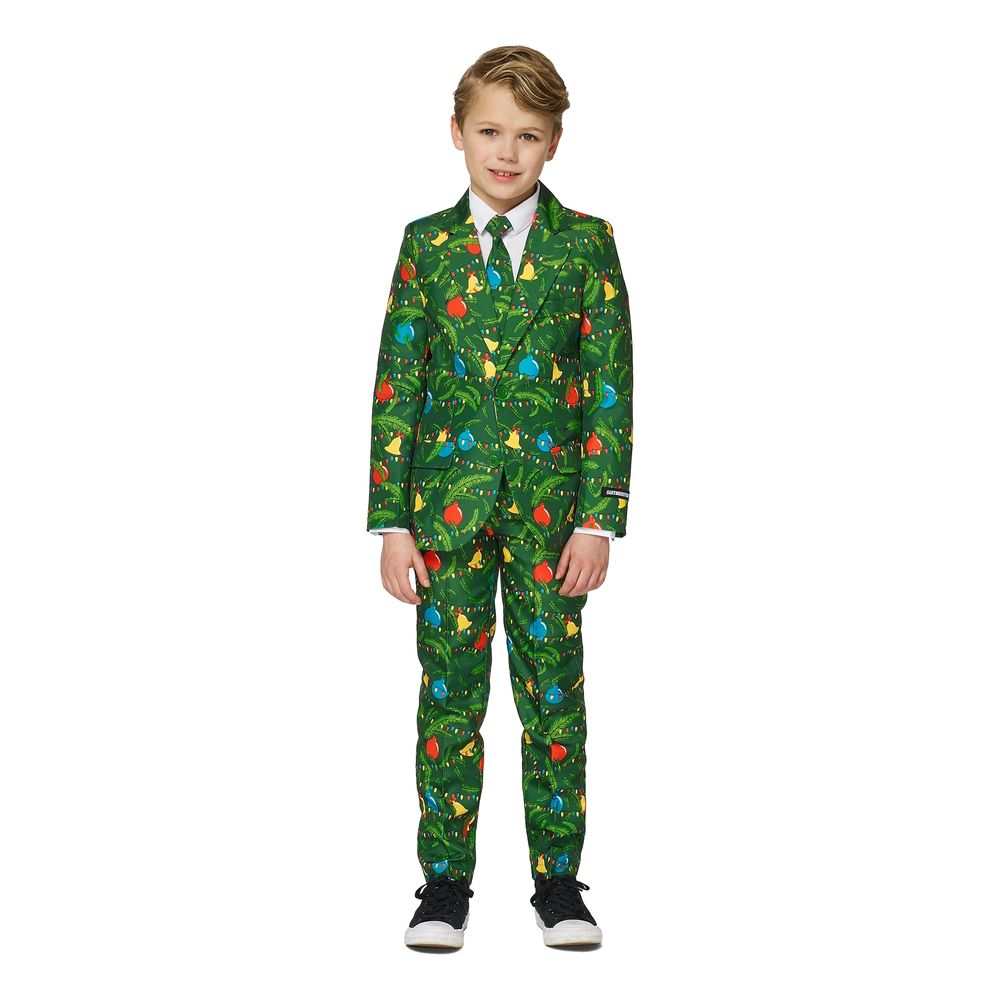 Suitmeister Boys Christmas Green Tree Light Up Jakkesæt