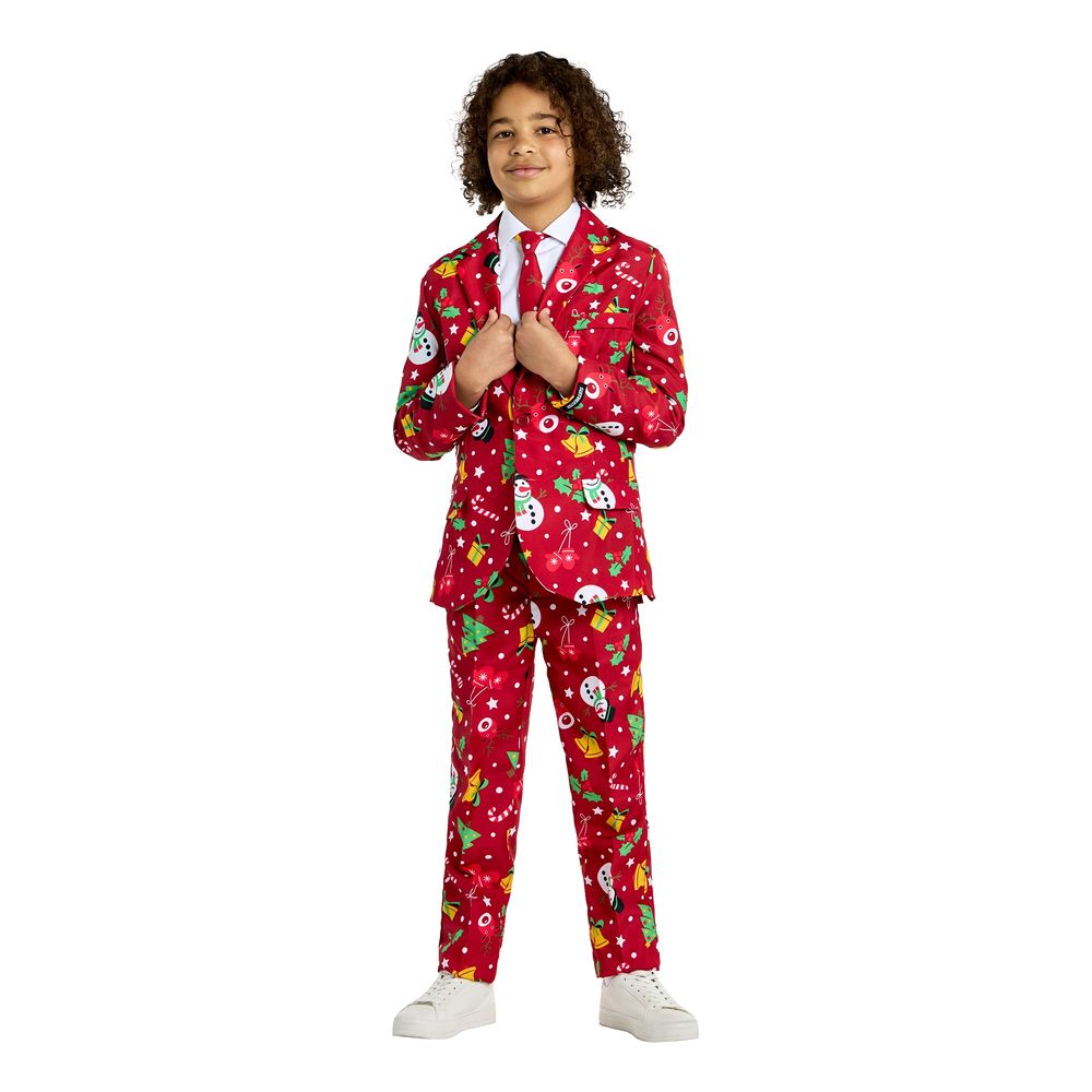 Suitmeister Boys Christmas Red Icons Light Up Joulupuku