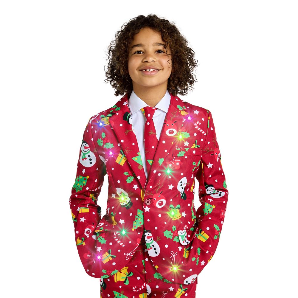 Suitmeister Boys Christmas Red Icons Light Up Joulupuku