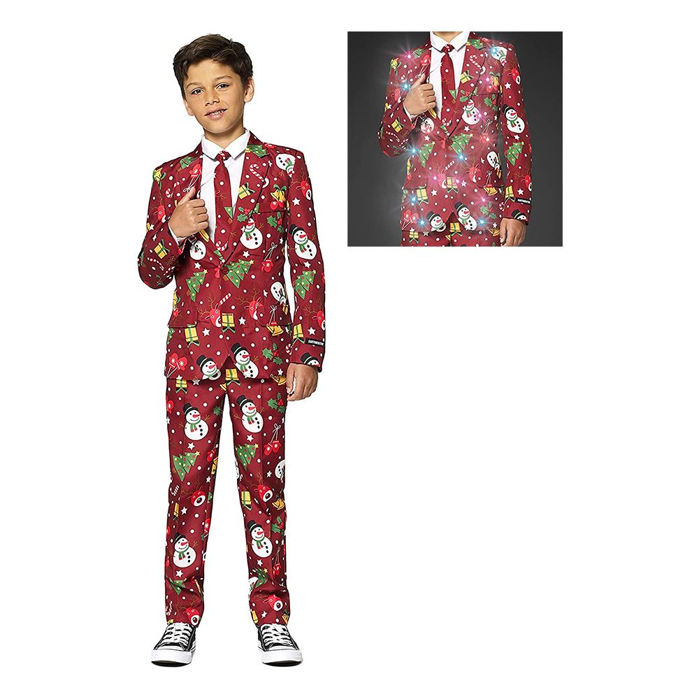 Suitmeister Boys Christmas Red Icons Light Up Dress