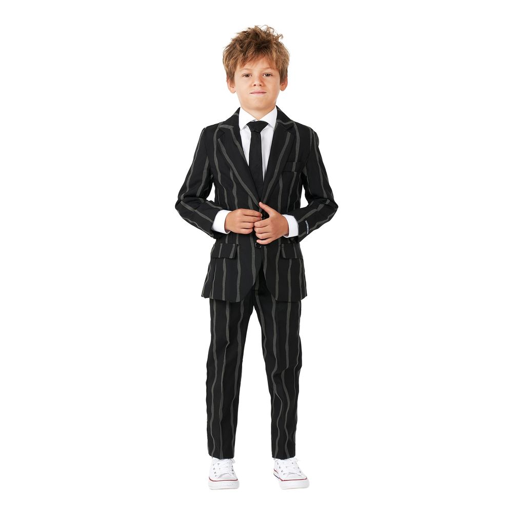 Suitmeister Boys Glow Pinstripe Musta Puku