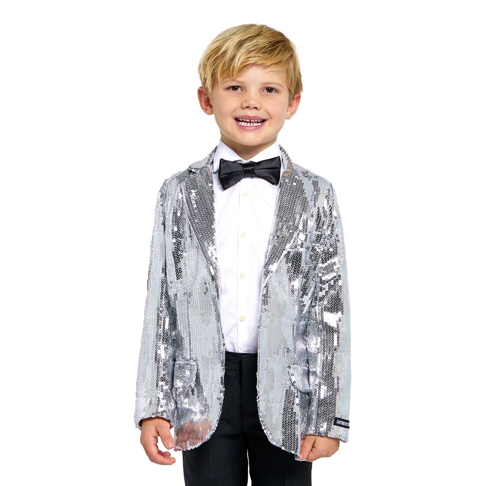 Suitmeister Boys Paljettkavaj Silver