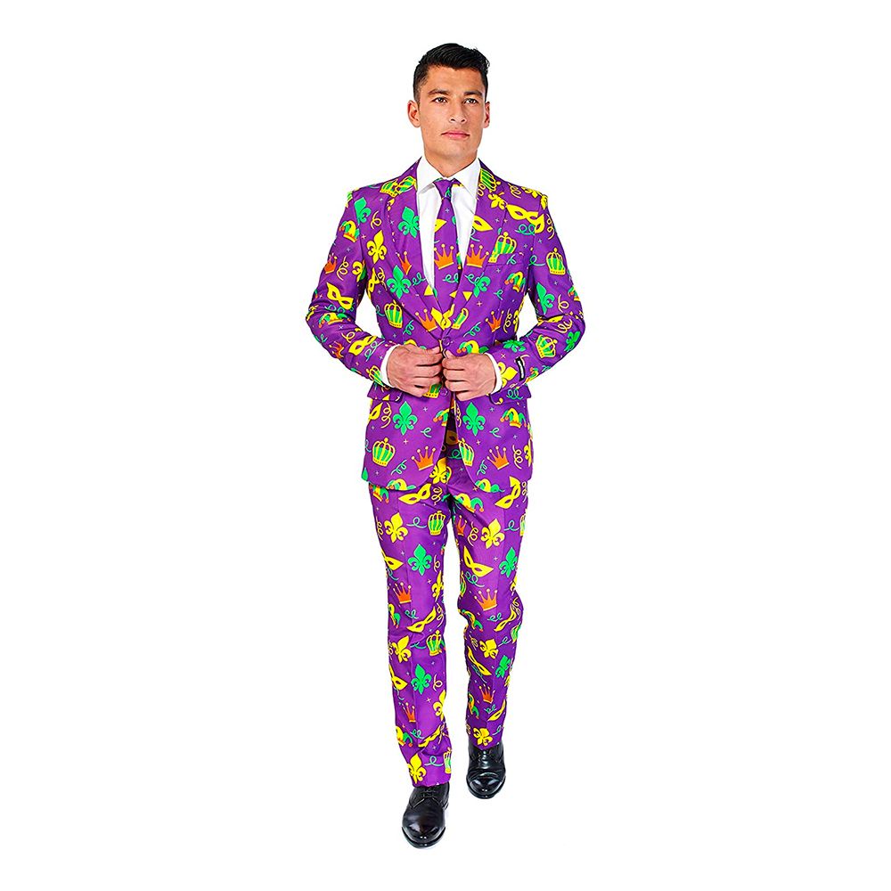 Suitmeister Mardi Gras Purple Icons Jakkesæt