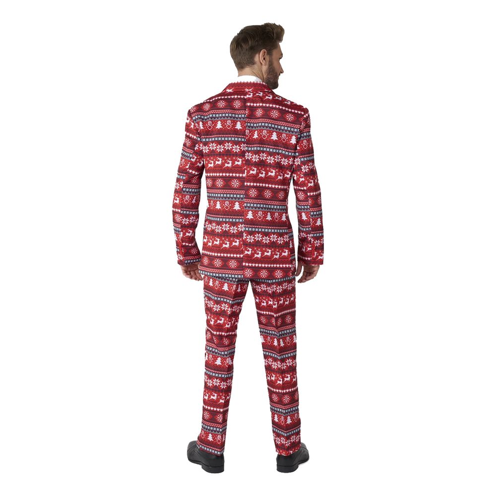Suitmeister Nordic Pixel Röd Kostym