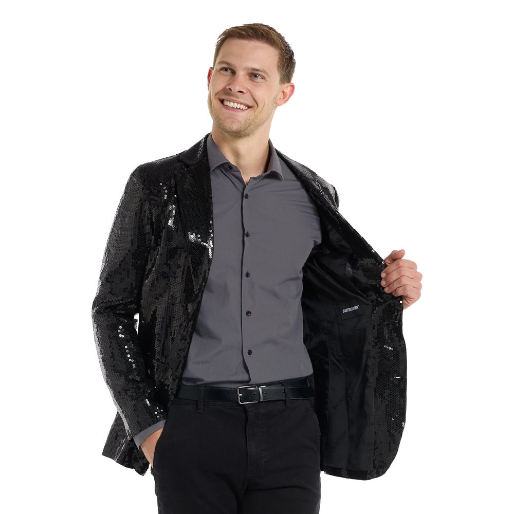 Suitmeister Paljettjakke Svart