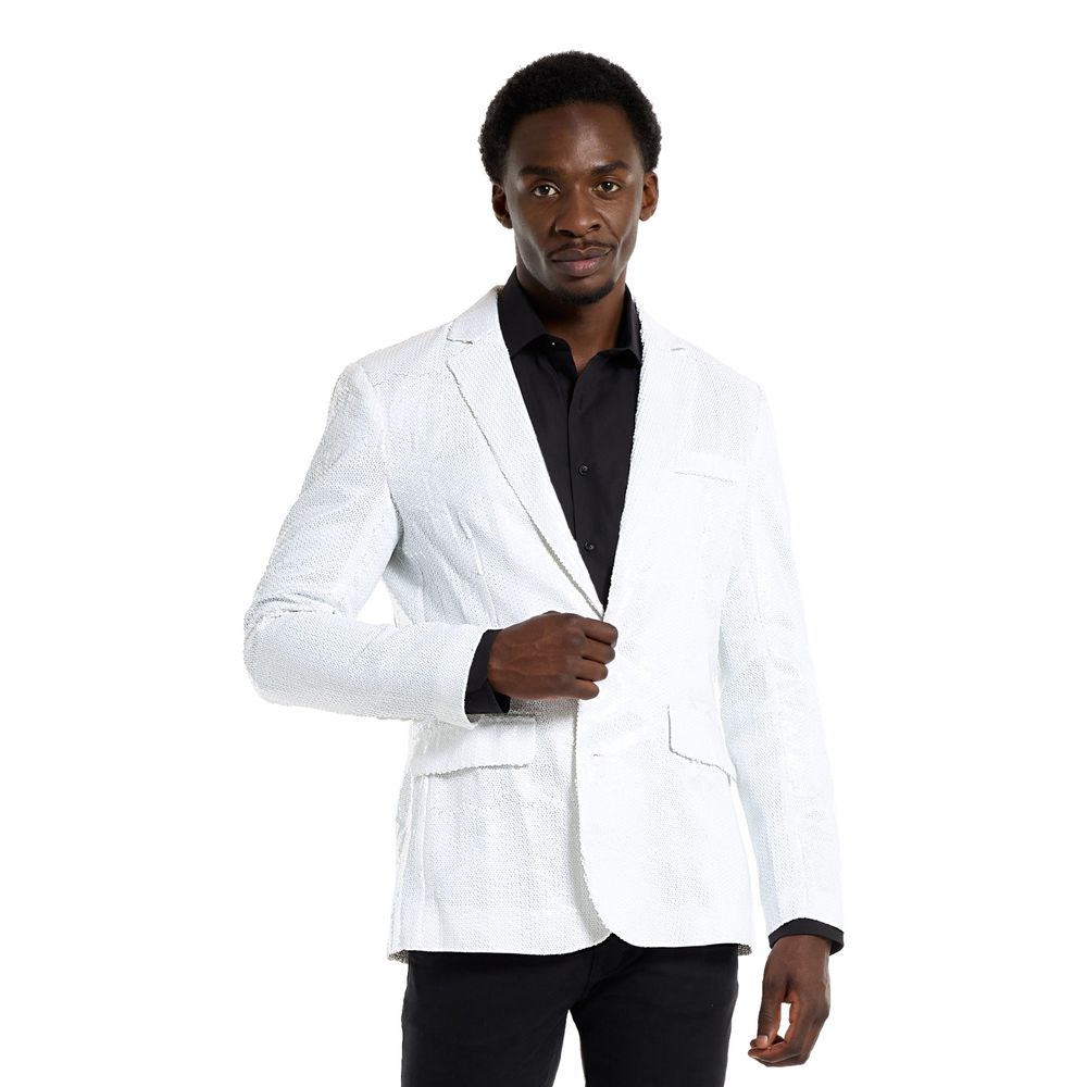 Suitmeister Pailletblazer Hvid