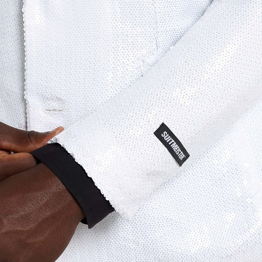 Suitmeister Pailletblazer Hvid