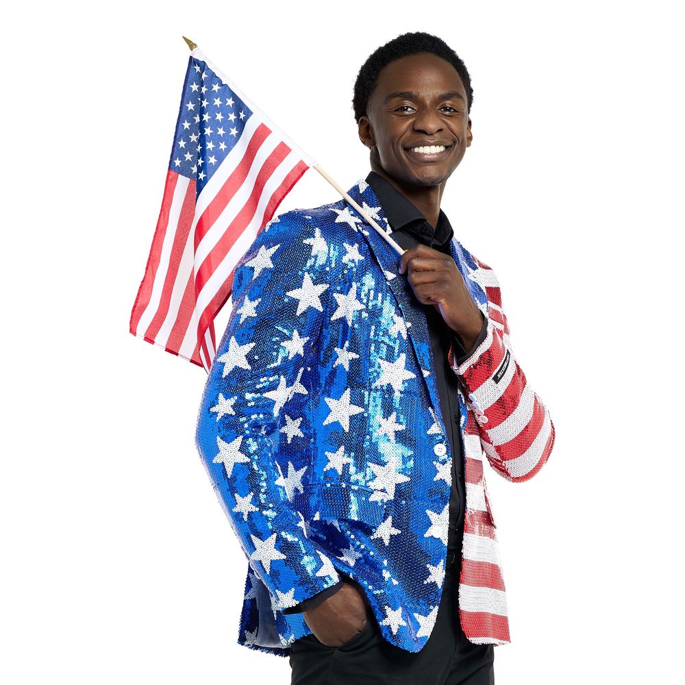 Suitmeister Stars & Stripes Paljettipikkutakki