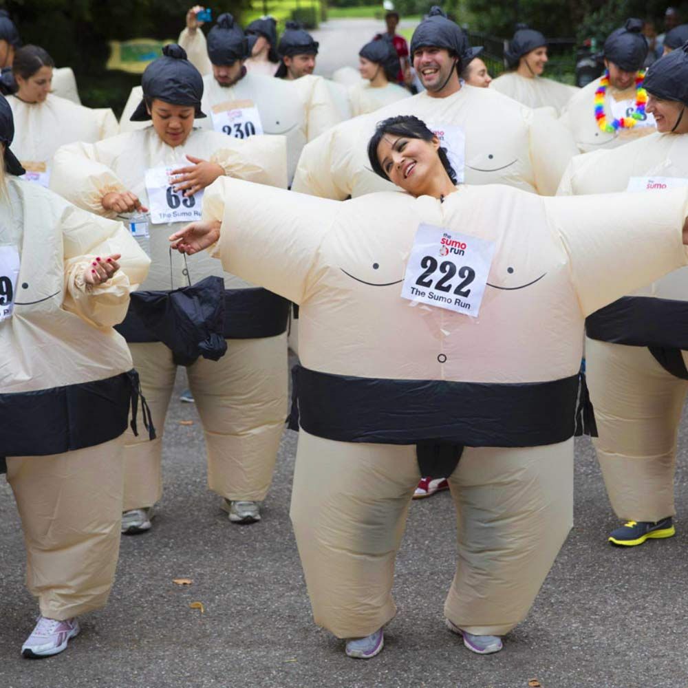 Puhallettava Sumo Naamiaisasu
