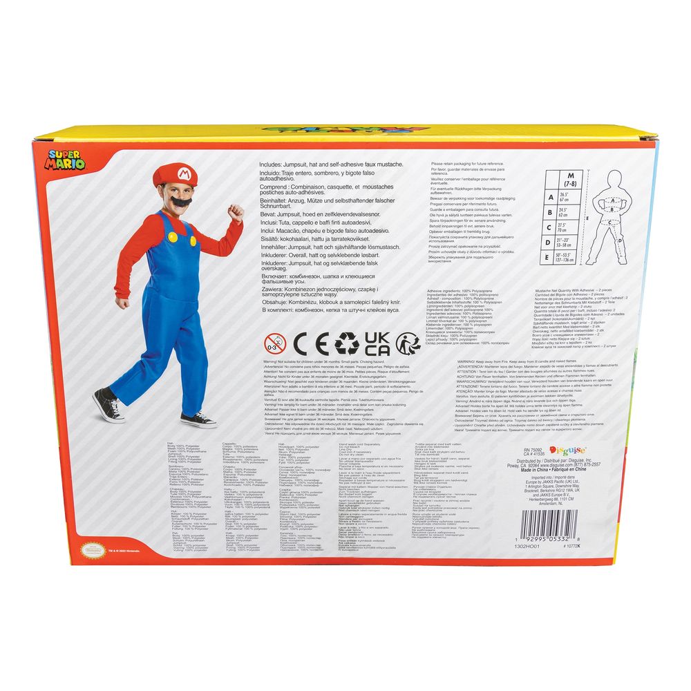 Super Mario Deluxe Barn Maskeraddräkt
