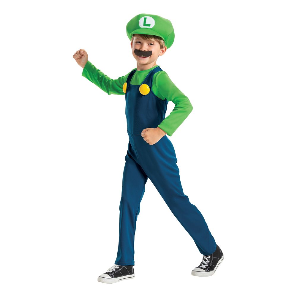 Super Mario Luigi Barn Kostyme