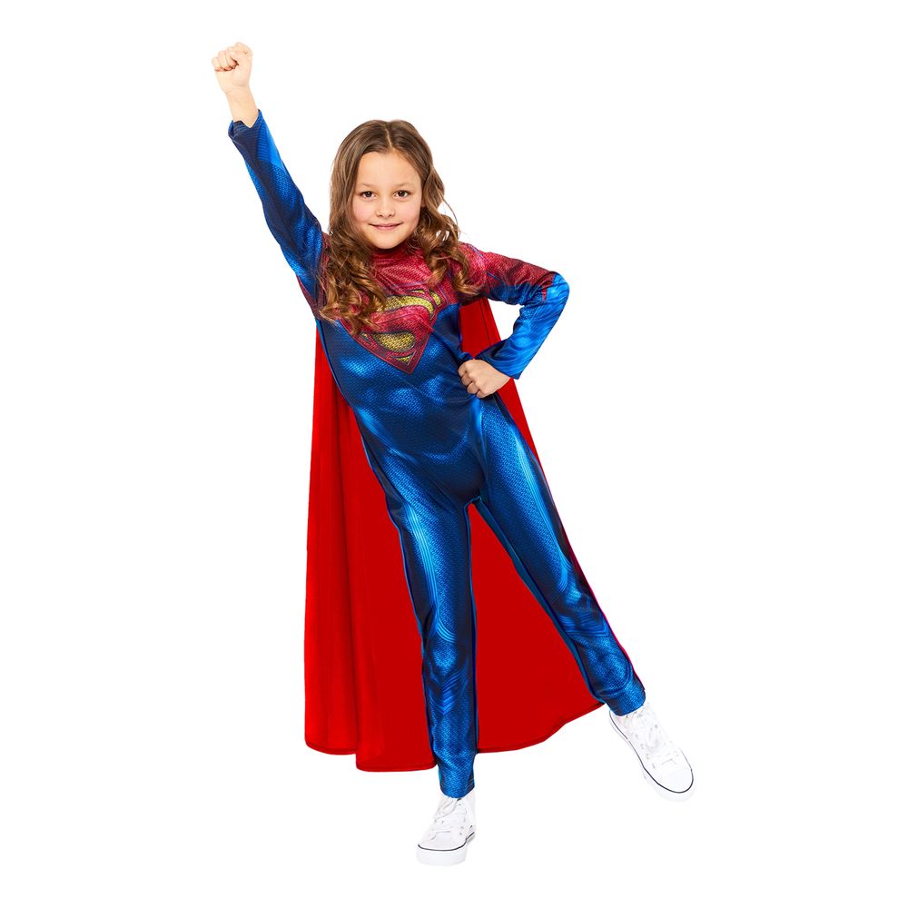 Supergirl Jumpsuit Barn Maskeraddräkt