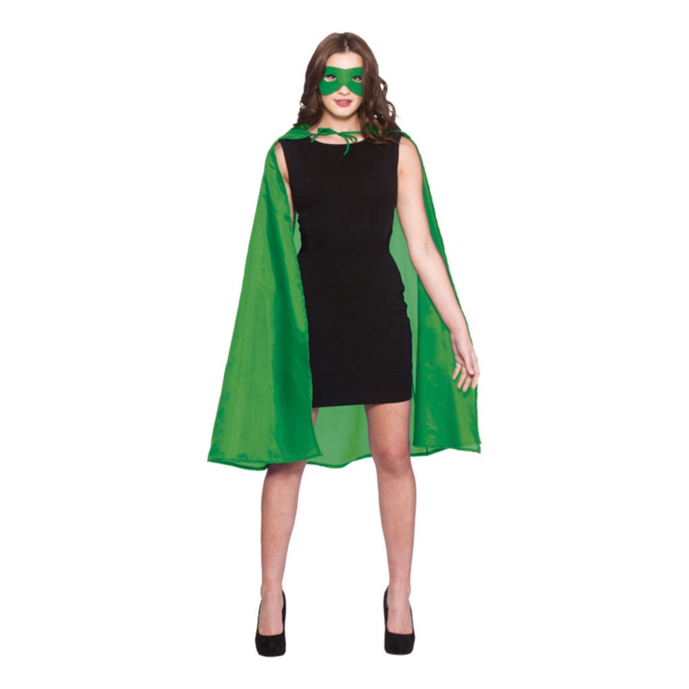 Superhjälte Cape med Mask Grön