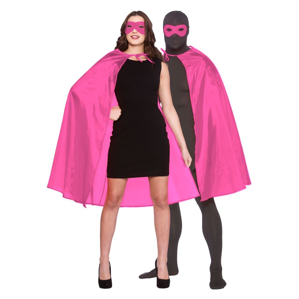 Superhjälte Cape med Mask Rosa