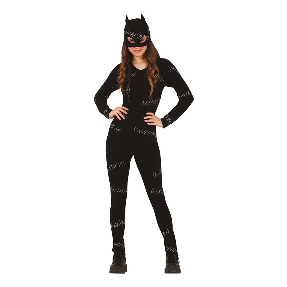 Superkissa Musta Teen Naamiaisasu