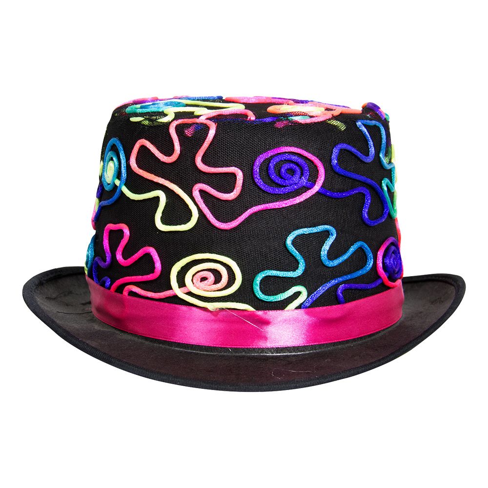 Svart Hatt med Neonfarger