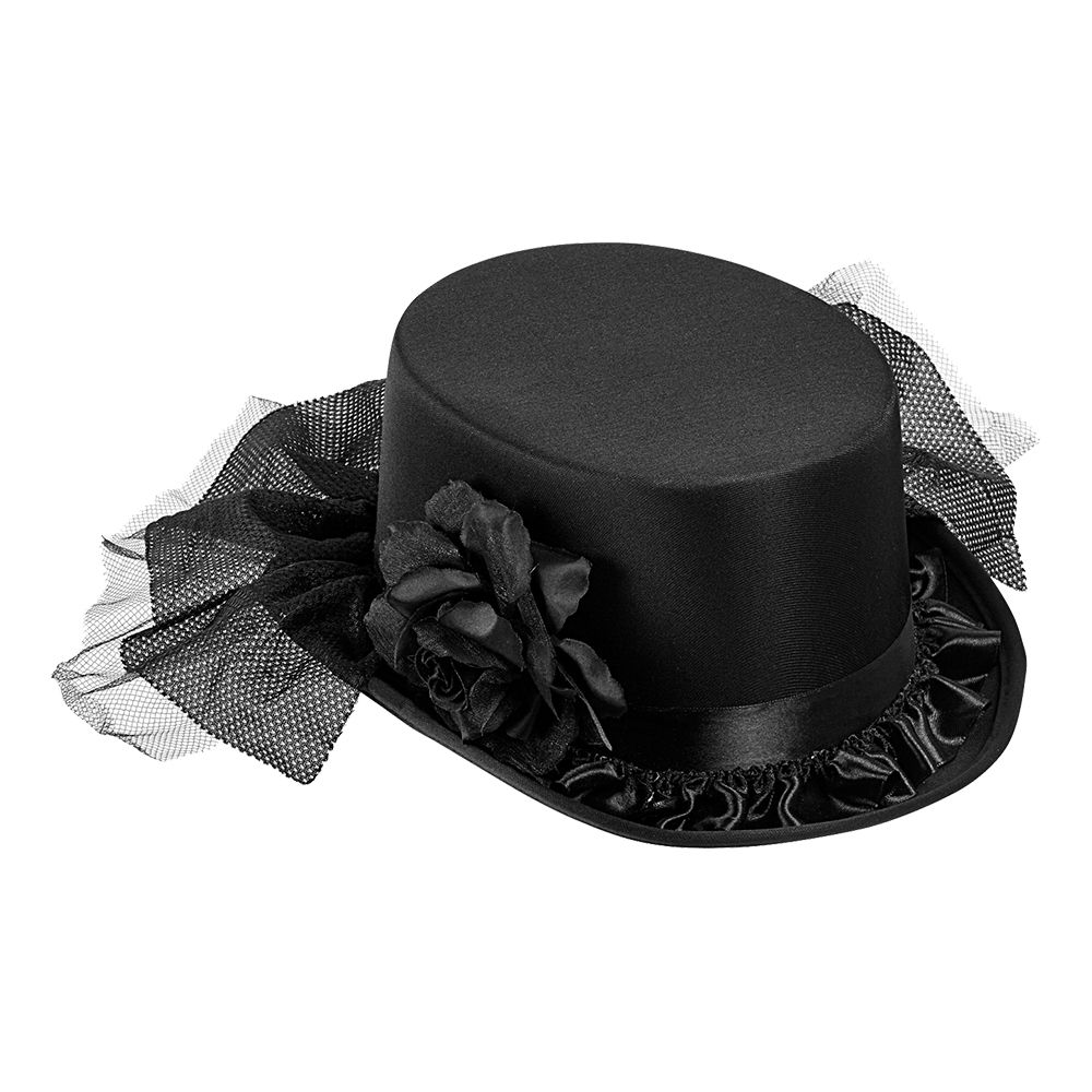 Svart Hatt med Ros