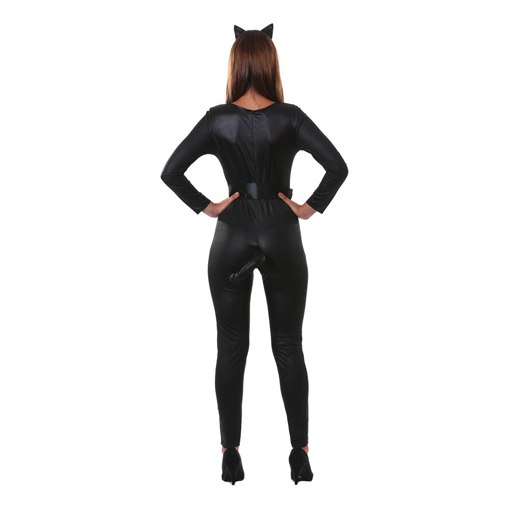 Sort Kat Bodysuit Kostume