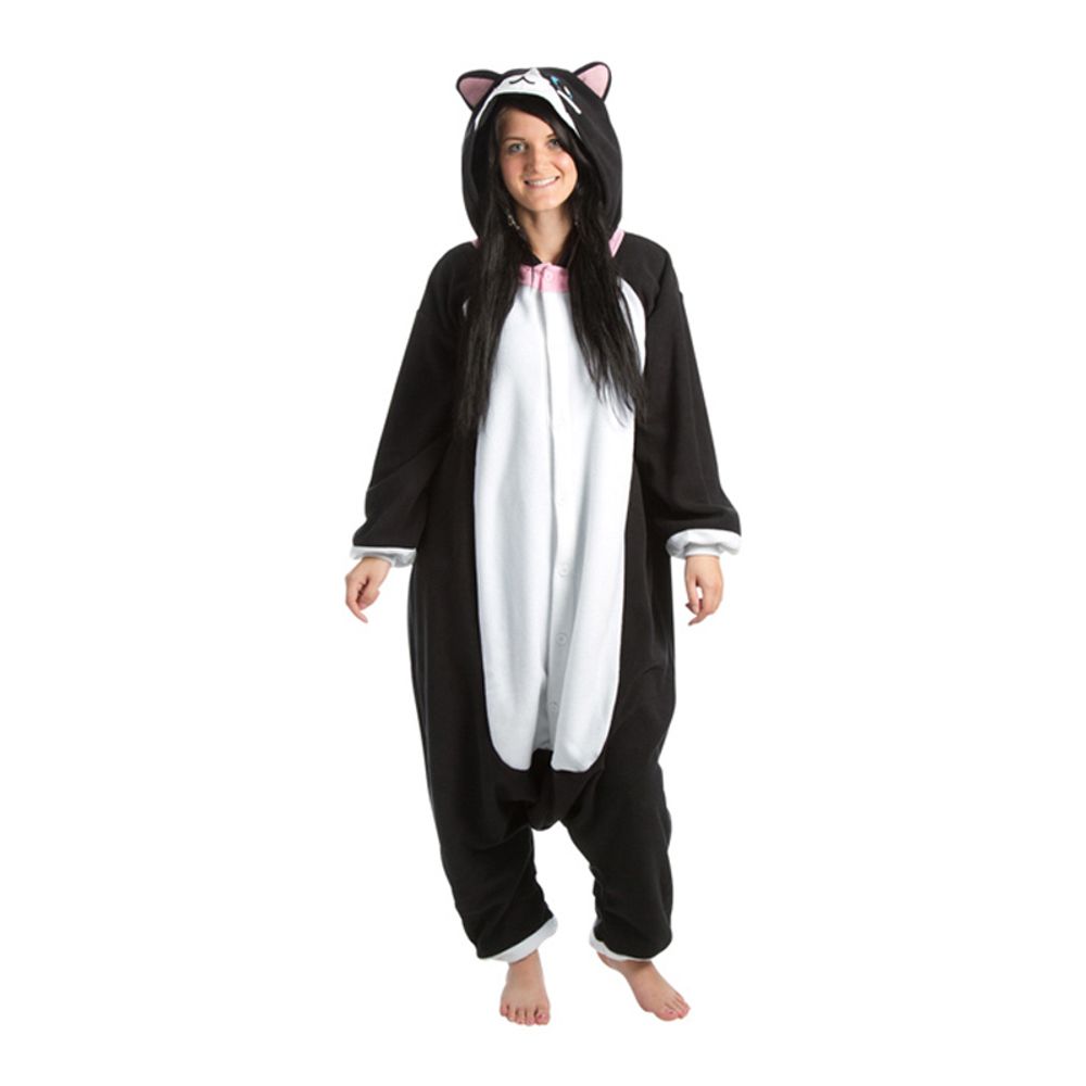 Svart Katt Kigurumi