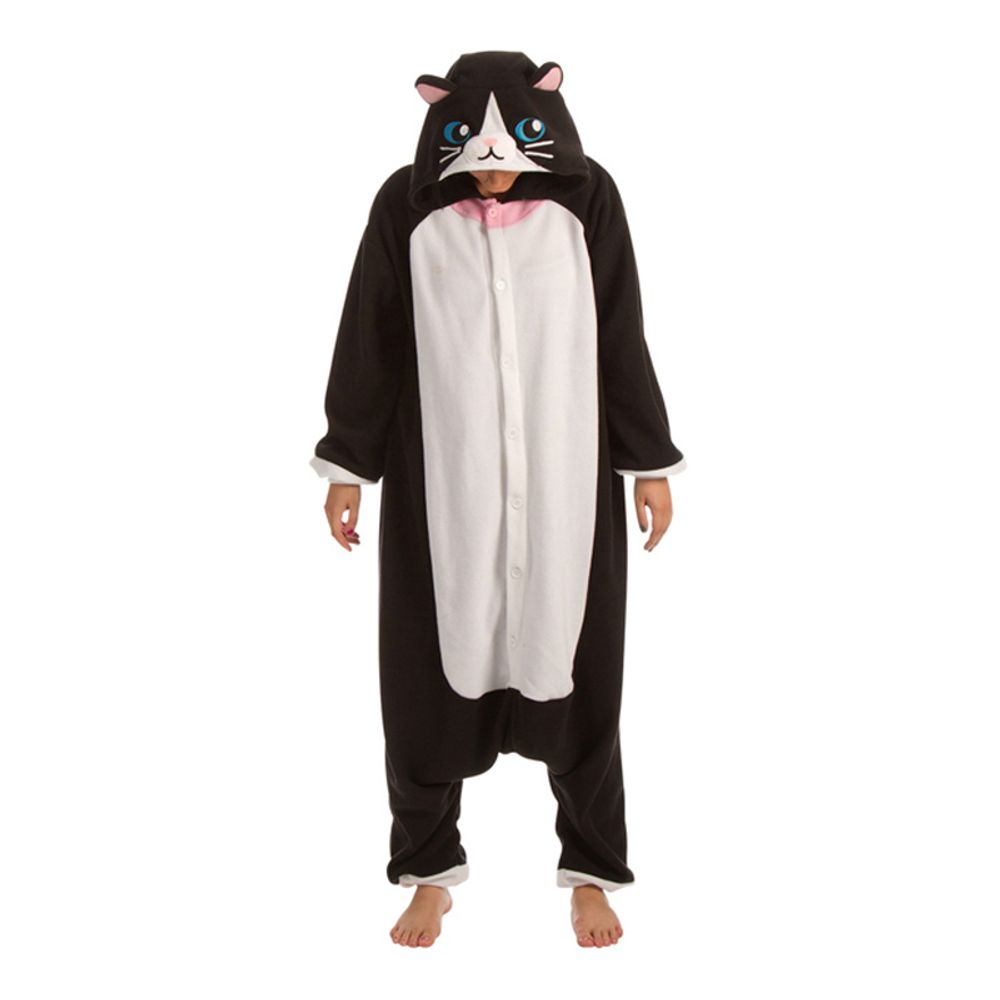 Svart Katt Kigurumi