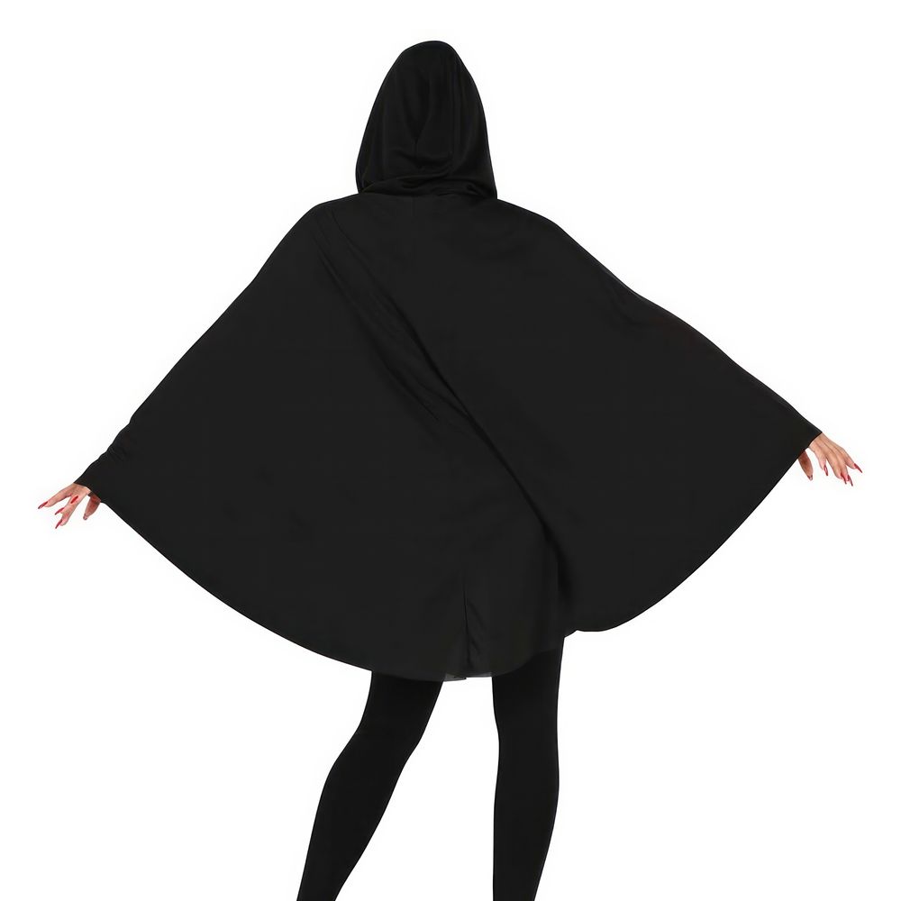 Sort Poncho Halloweengræskar